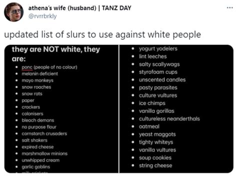 slurs for white people|An Incomplete Glossary of White Slurs .